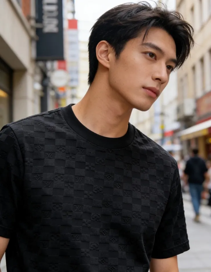 Louis Vuitton/Louis Vuitton presbyopic checkerboard jacquard short sleeves